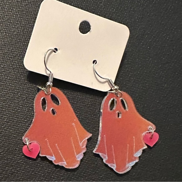 Acrylic Ghost With Hearts Rainbow Halloween Goth - Picture 3 of 3